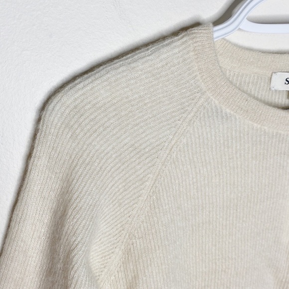 Samuji Maeve alpaca mohair born sweater Mokka in Ecru size S - Picture 5 of 11